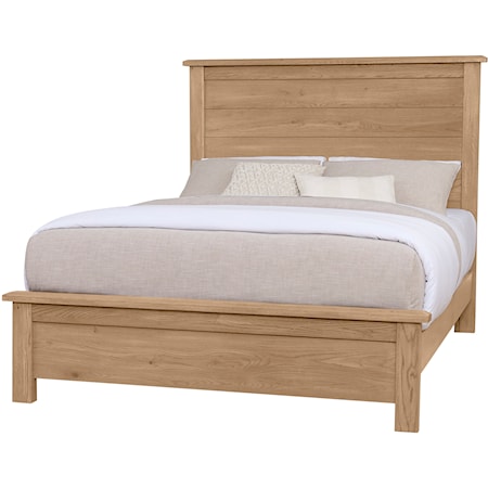 Casual California King Farmhouse Bed with Low-Profile Footboard