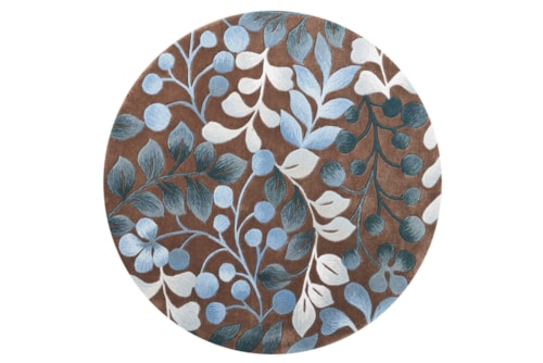 5'  Mocha Round Rug