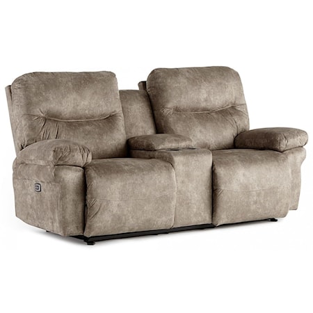 Manual Space Saver Loveseat with Console