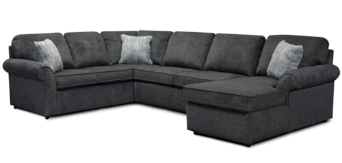 Casual 3-Piece Sectional Sofa with Chaise