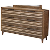 Coastal Large Solid Pine 6-Drawer Dresser