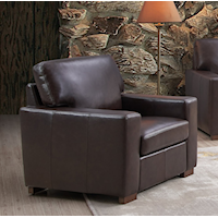 Rustic Bronze Leather Accent Chair