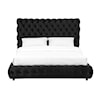 Crown Mark Flory Upholstered King Bed with Tufting