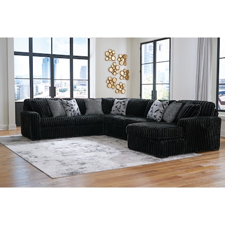 4-Piece Sectional with Chaise