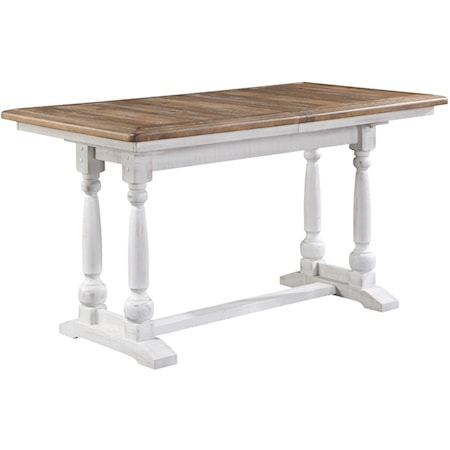 Cottage Style Counter Height Table with 18" Leaf