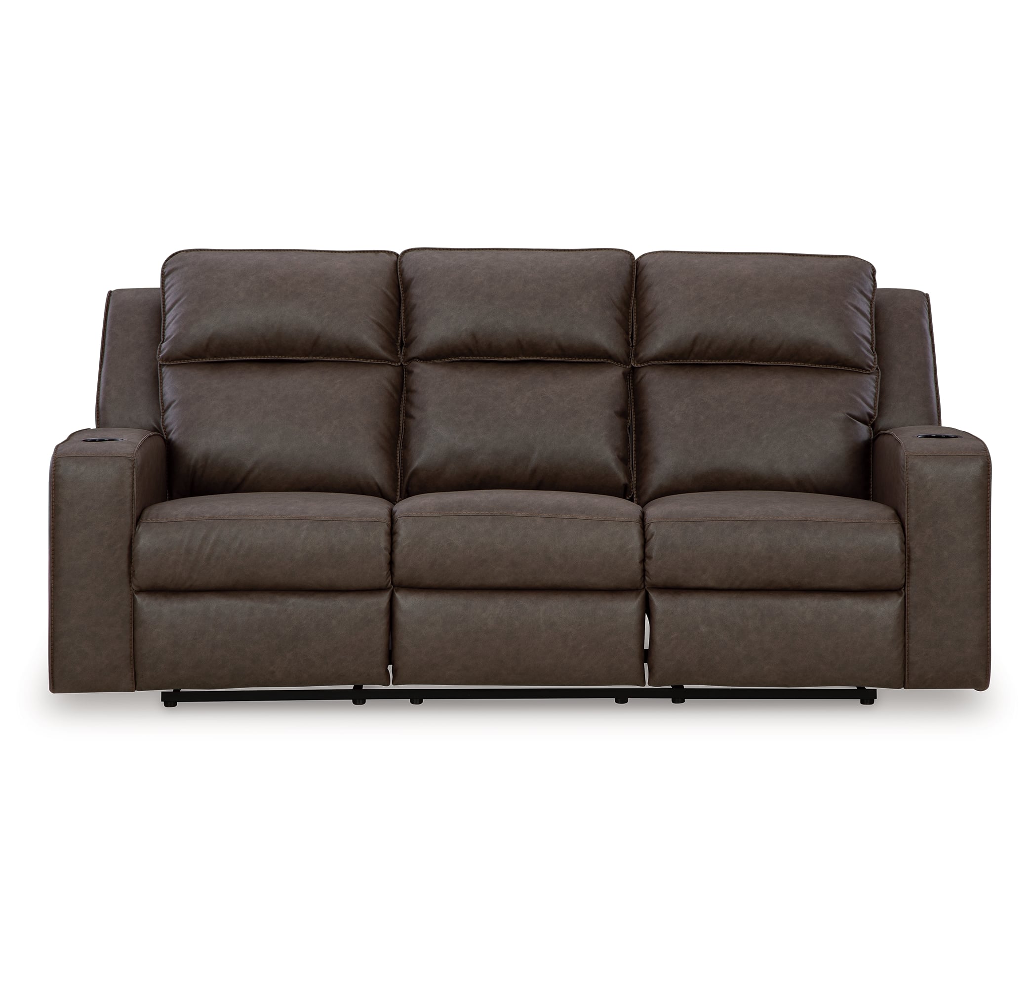 Belfort Select Aden 805819452 Faux Leather Reclining Sofa with Drop