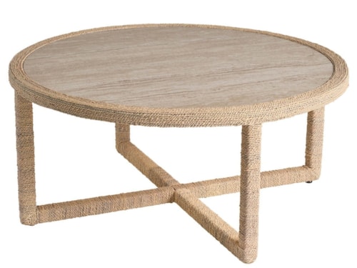 Coastal Cocktail Table with Stone Top