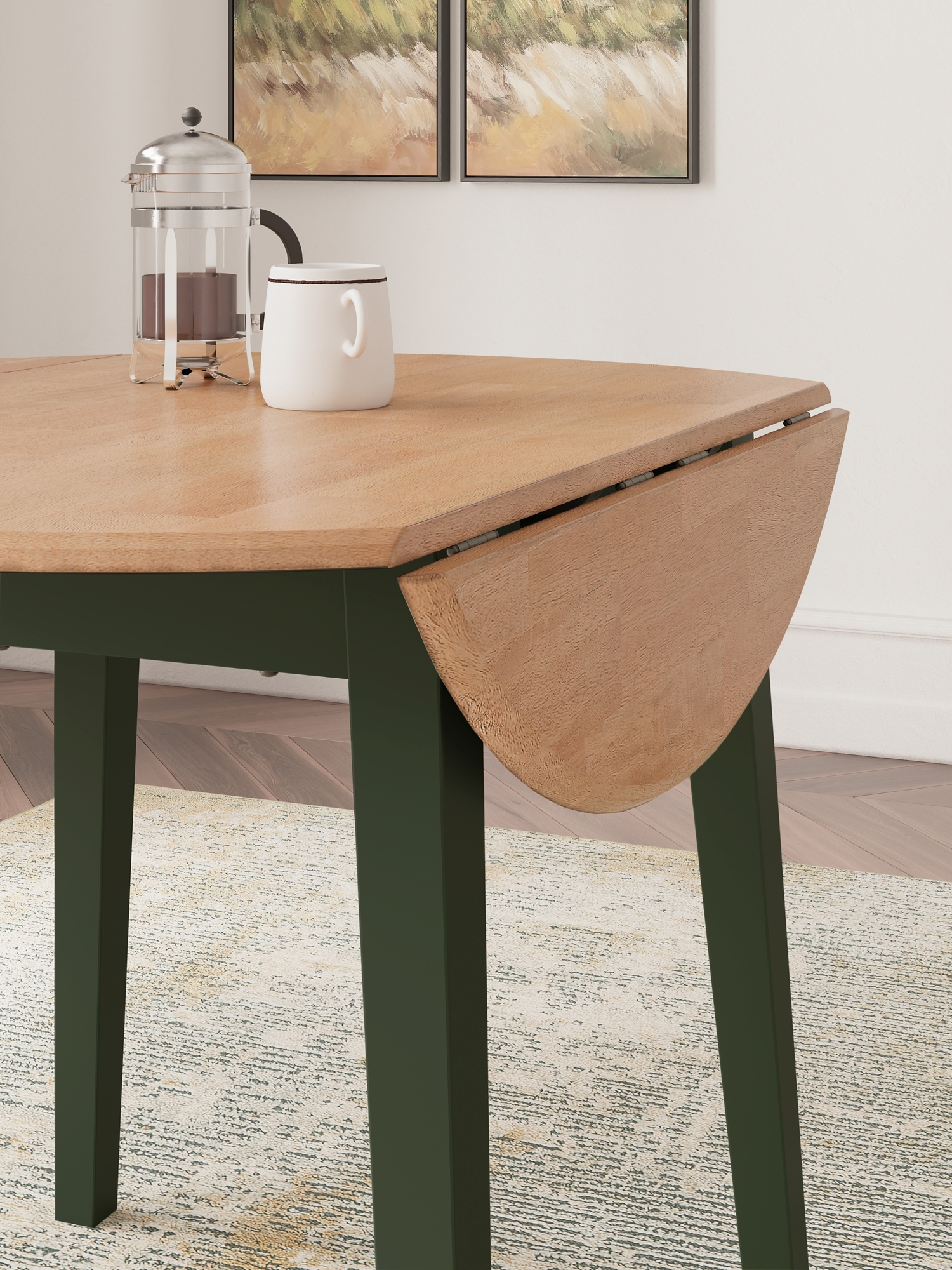 Belfort Select Gesthaven Round Drop Leaf Table