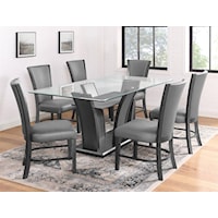 Contemporary Glam 7-Piece Counter-Height Dining Set