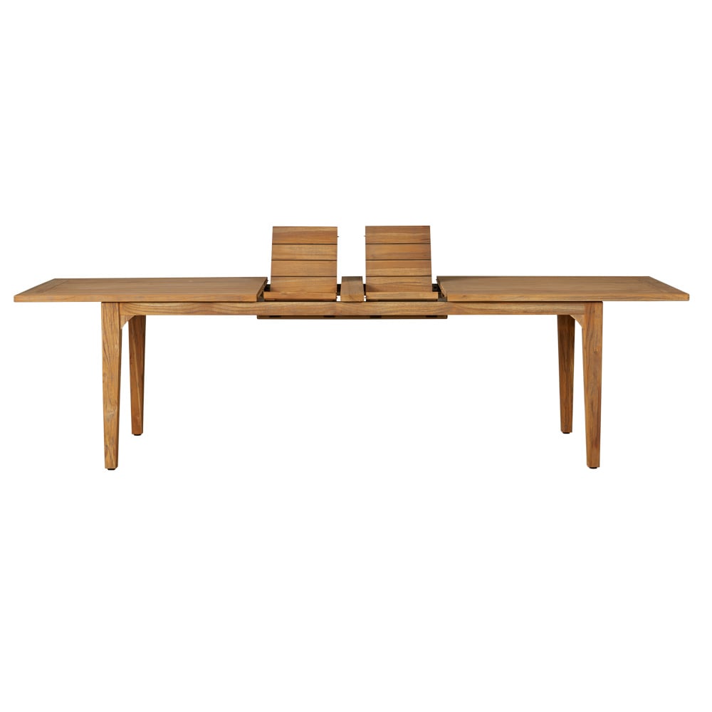 Lloyd Flanders Teak 86" Extension Dining Table w/Umbrella Hole