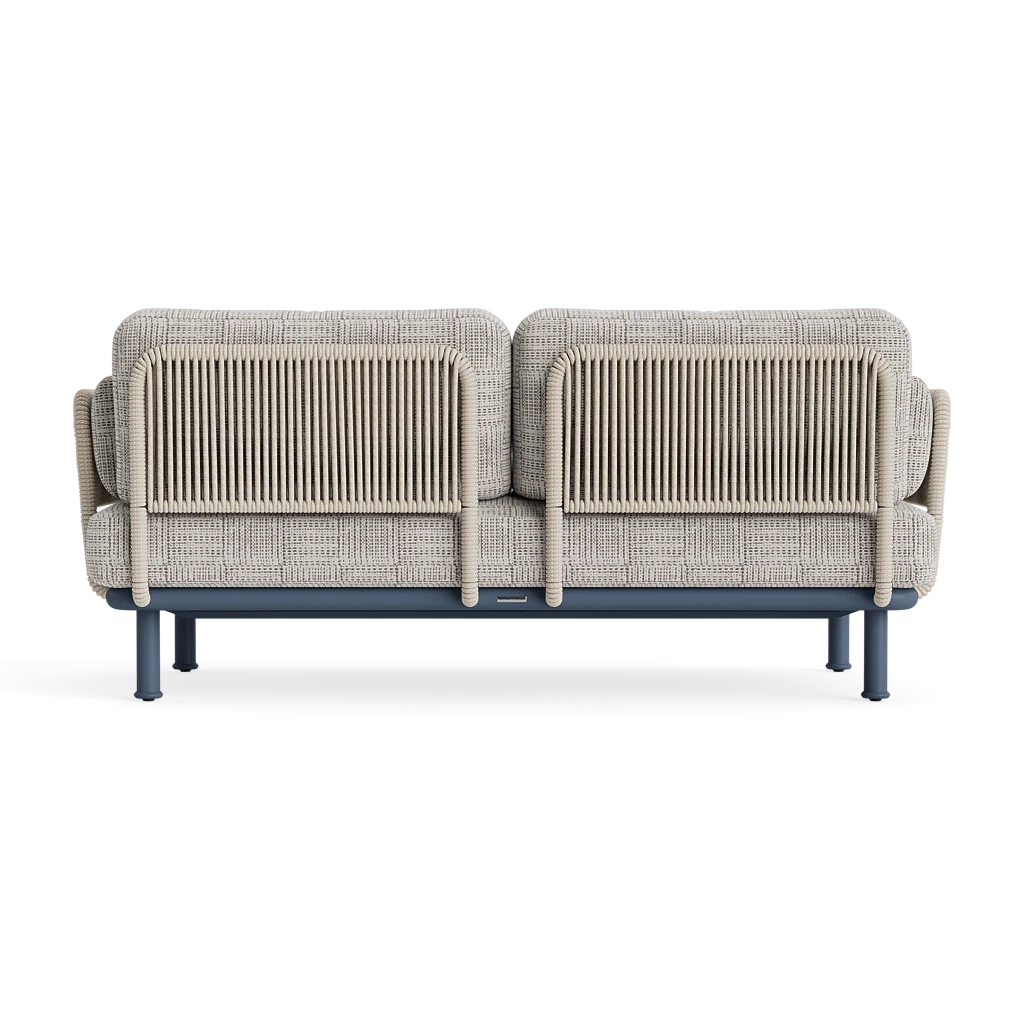 Cushioned Rope-Panel Loveseat