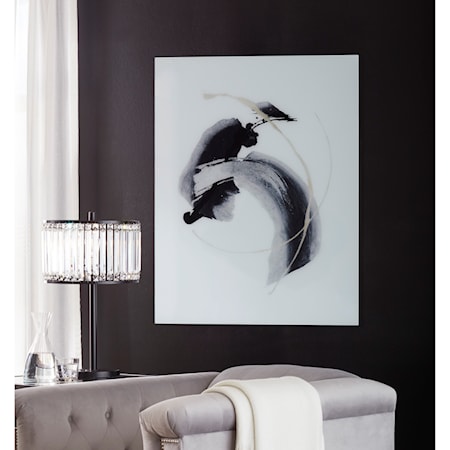 Jenise Black/Silver/Champagne Glass Wall Art