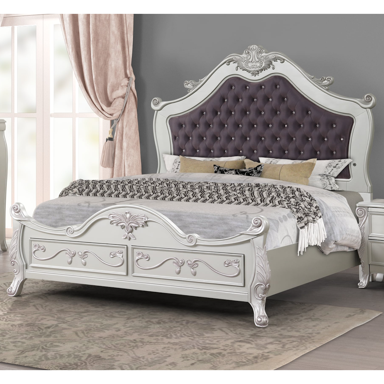 New Classic Argento 5-Piece King Bedroom Set