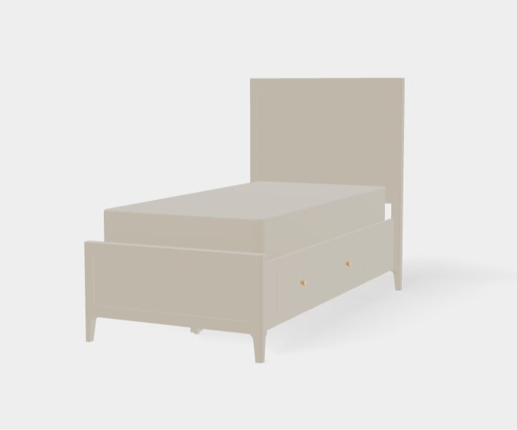 Toulon Twin XL Right Drawerside Uph Bed