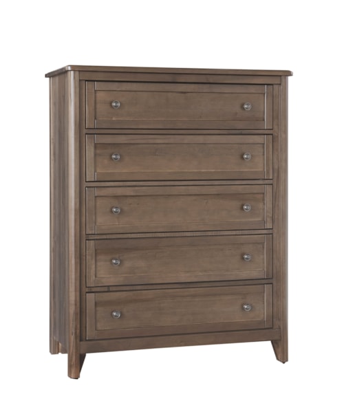 Transitional 5-Drawer Chest of Drawers with Self-Closing Drawers