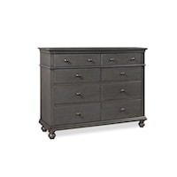 Traditional 8-Drawer Chesser with Drop-Front Drawers