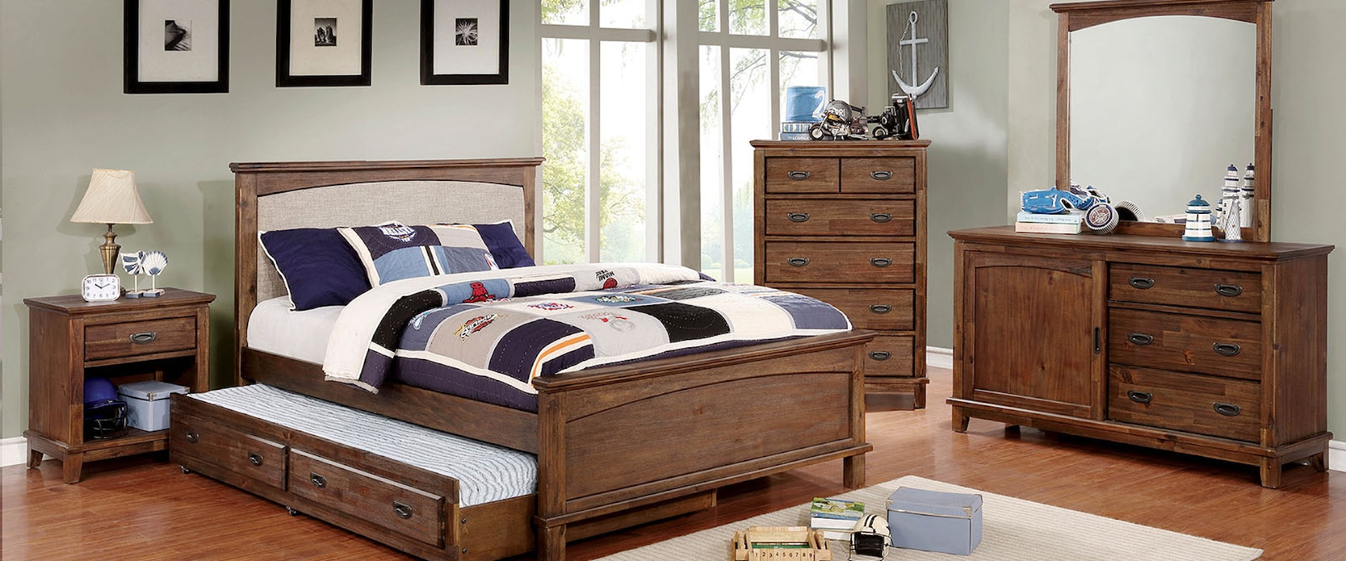 4-Piece Upholstered Full Bedroom Set