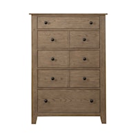 Rustic 5-Drawer Bedroom Chest with Dust Proof Drawers
