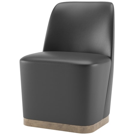 Fully-Upholstered Dining Chair w/Casters