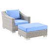 Modway Conway Outdoor 2-Piece Armchair and Ottoman Set
