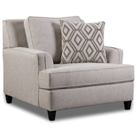 Transitional Chair with 1 Toss Pillow