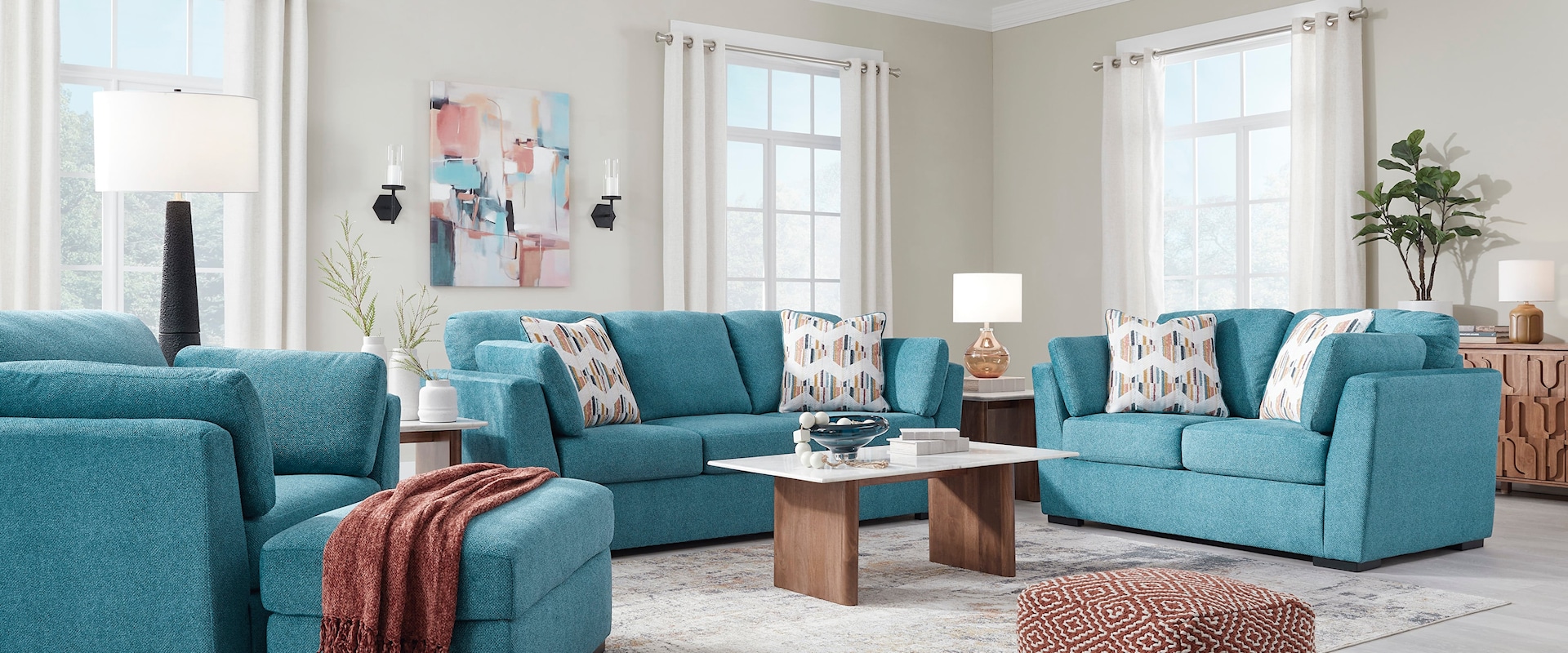 Sofa, Loveseat, Oversized Chair And Ottoman