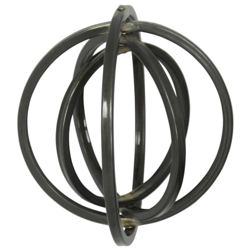 Black Metal Rotatable Wall Sculpture