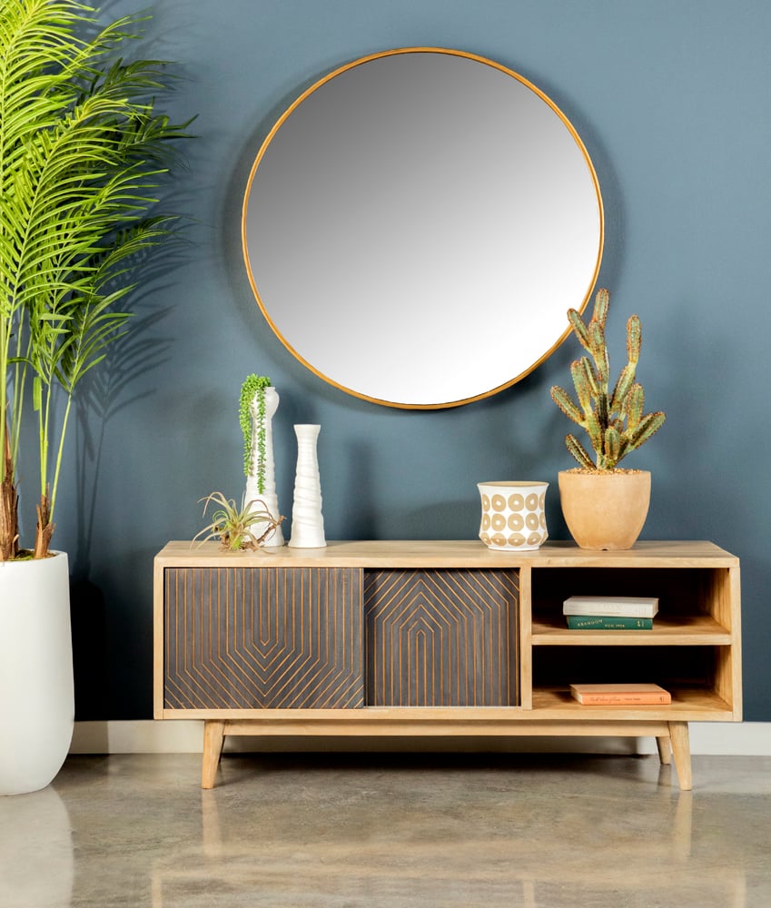 Coaster Coaster TV Console w/ Sliding Doors