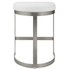 Uttermost Ivanna Ivanna Backless Silver Counter Stool