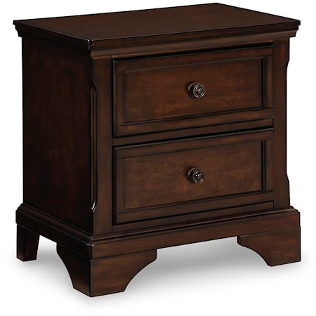 Traditional Nightstand with 2 Drawers