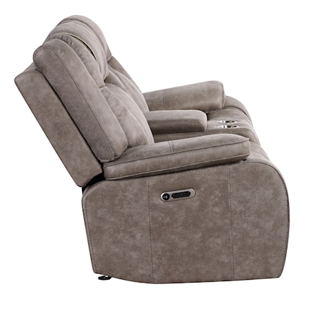 Manual Reclining Loveseat with Console