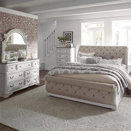 Relaxed Vintage 4-Piece King Bedroom Group