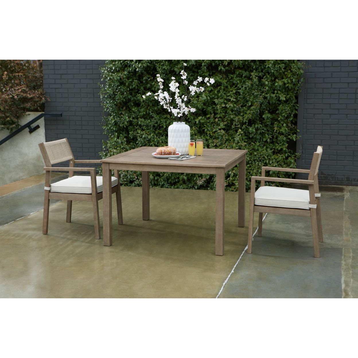 Signature Design by Ashley Aria Plains 3-Piece Outdoor Dining Set