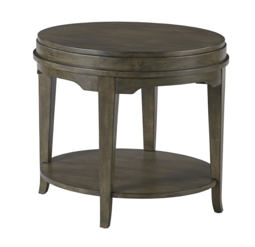 Transitional Oval End Table