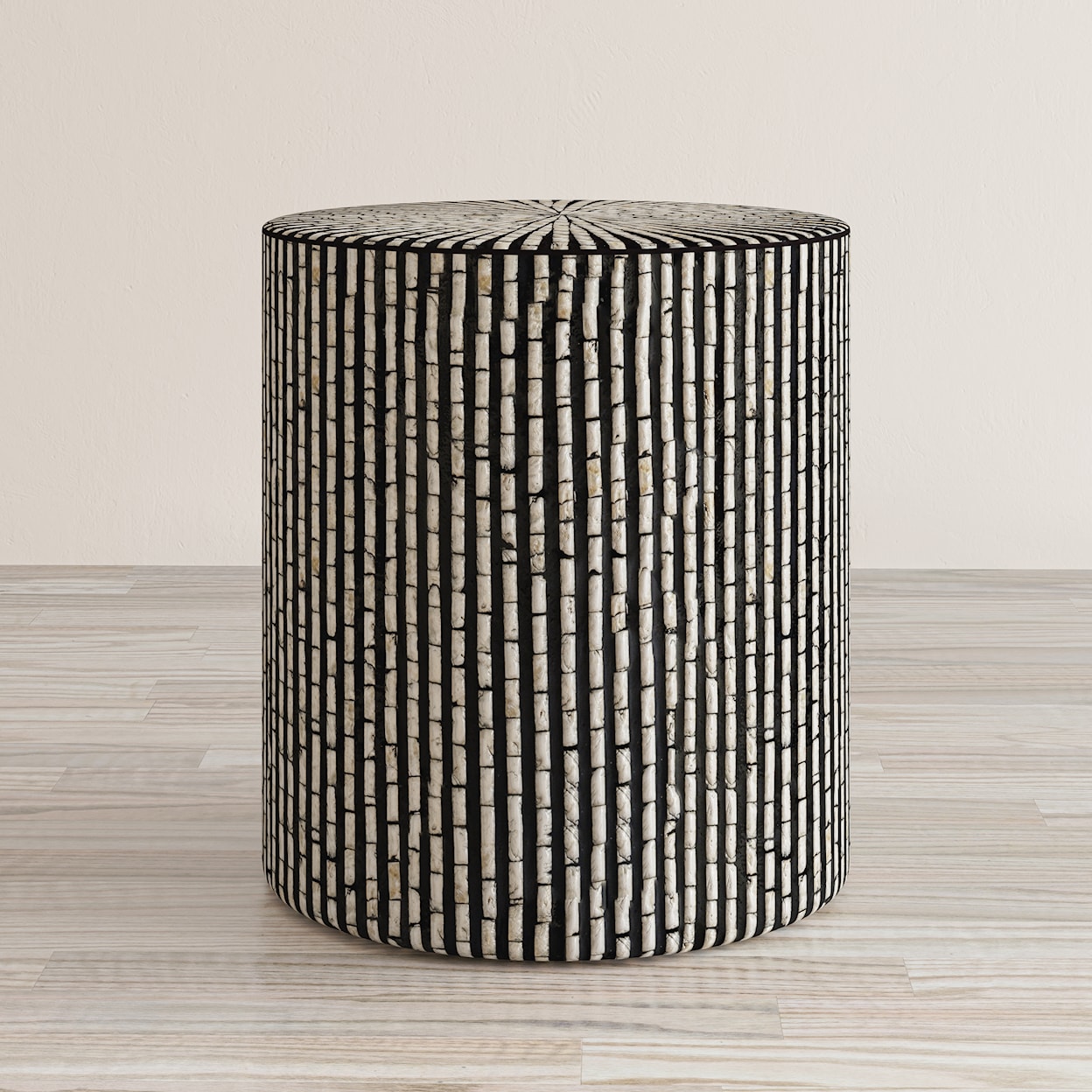 Jofran Global Archive Round Capiz Accent Table