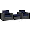 Modway Sojourn Outdoor 3 Piece Sectional Set