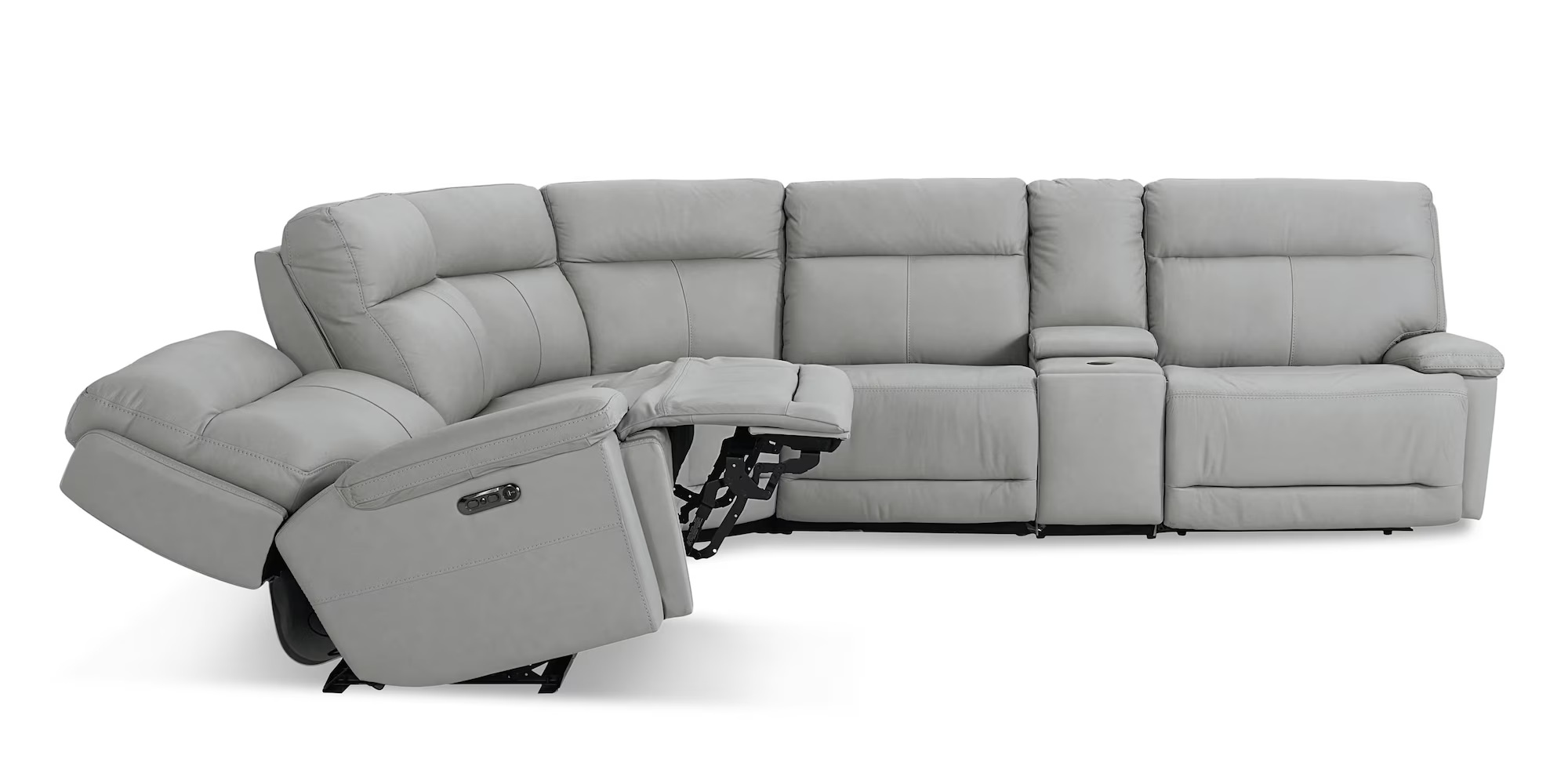 Bassett Club Level - Fletcher Transitional 6-Piece Power Sectional Sofa