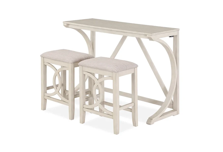Bella Counter Sofa Table Set by New Classic at Z & R Furniture