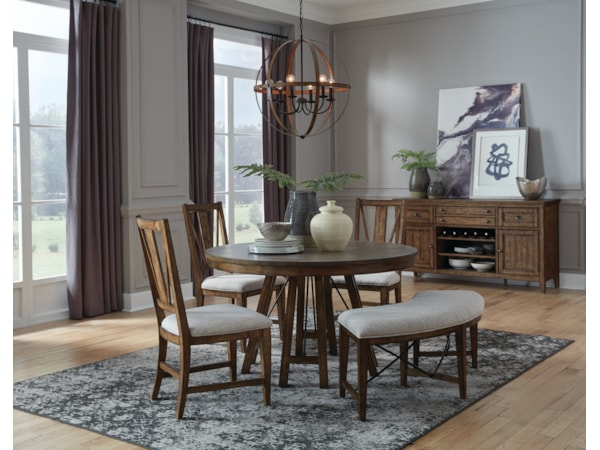 5-Piece Dining Set with Bench