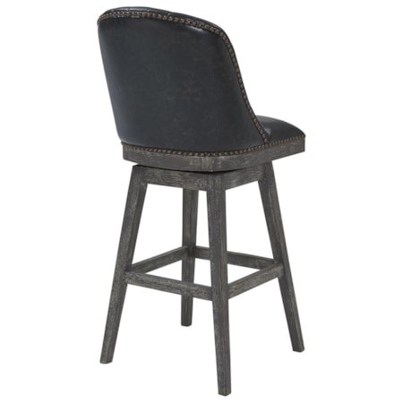 30&quot; Bar Height Wood Swivel Barstool