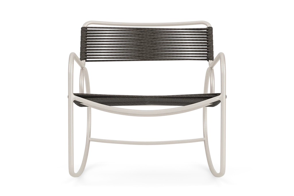 Free-Flowing Open-Back Rope Rocking Chair
