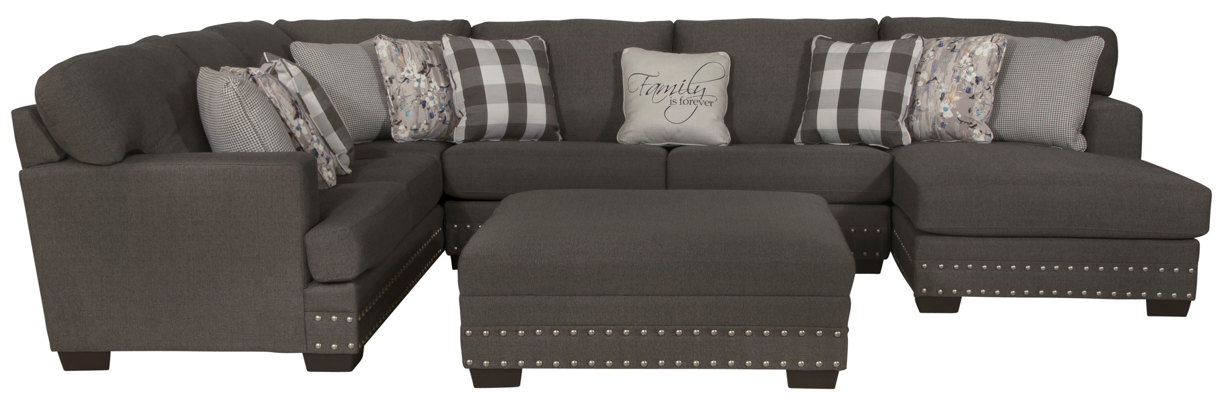 4-Piece Sectional Sofa with Cocktail Ottoman