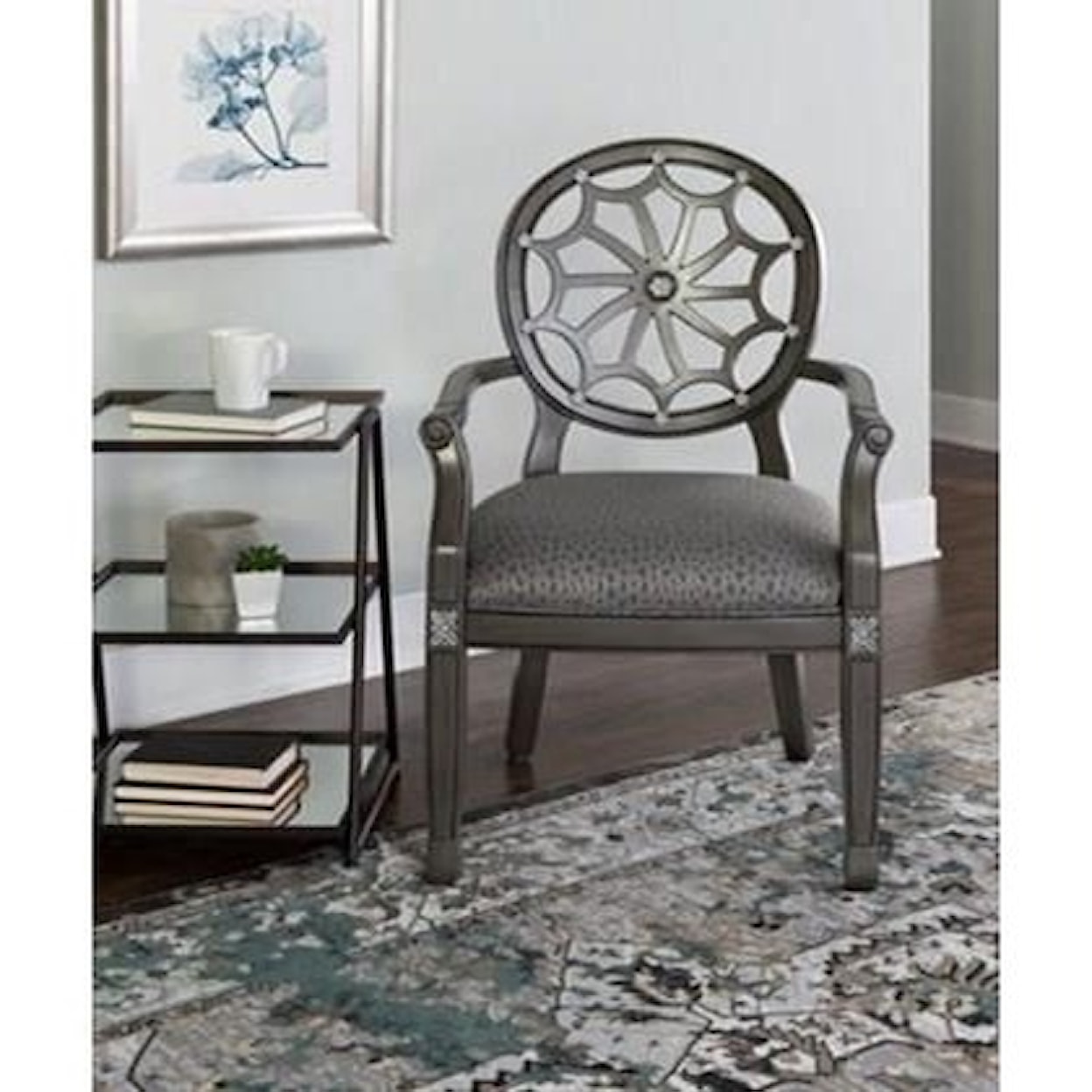 Powell Spider Web Back Accent Chair