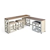 Sunny Designs Pasadena Nesting Console Table with Stools