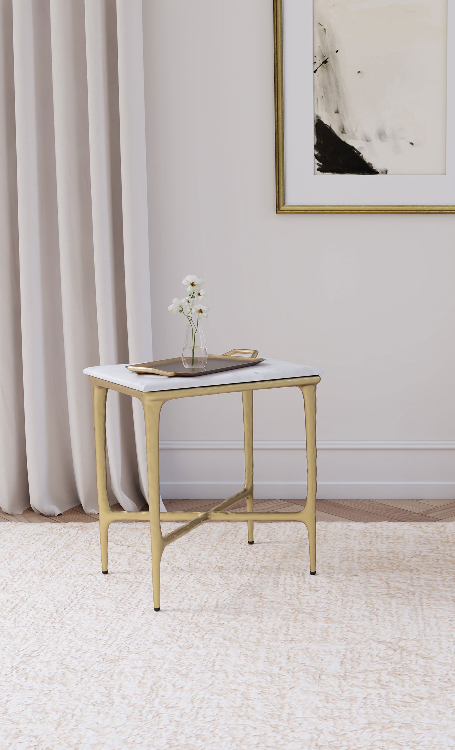 Baldwin Marble Top Side Table