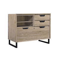 Contemporary Combo File Cabinet with Locking Drawer