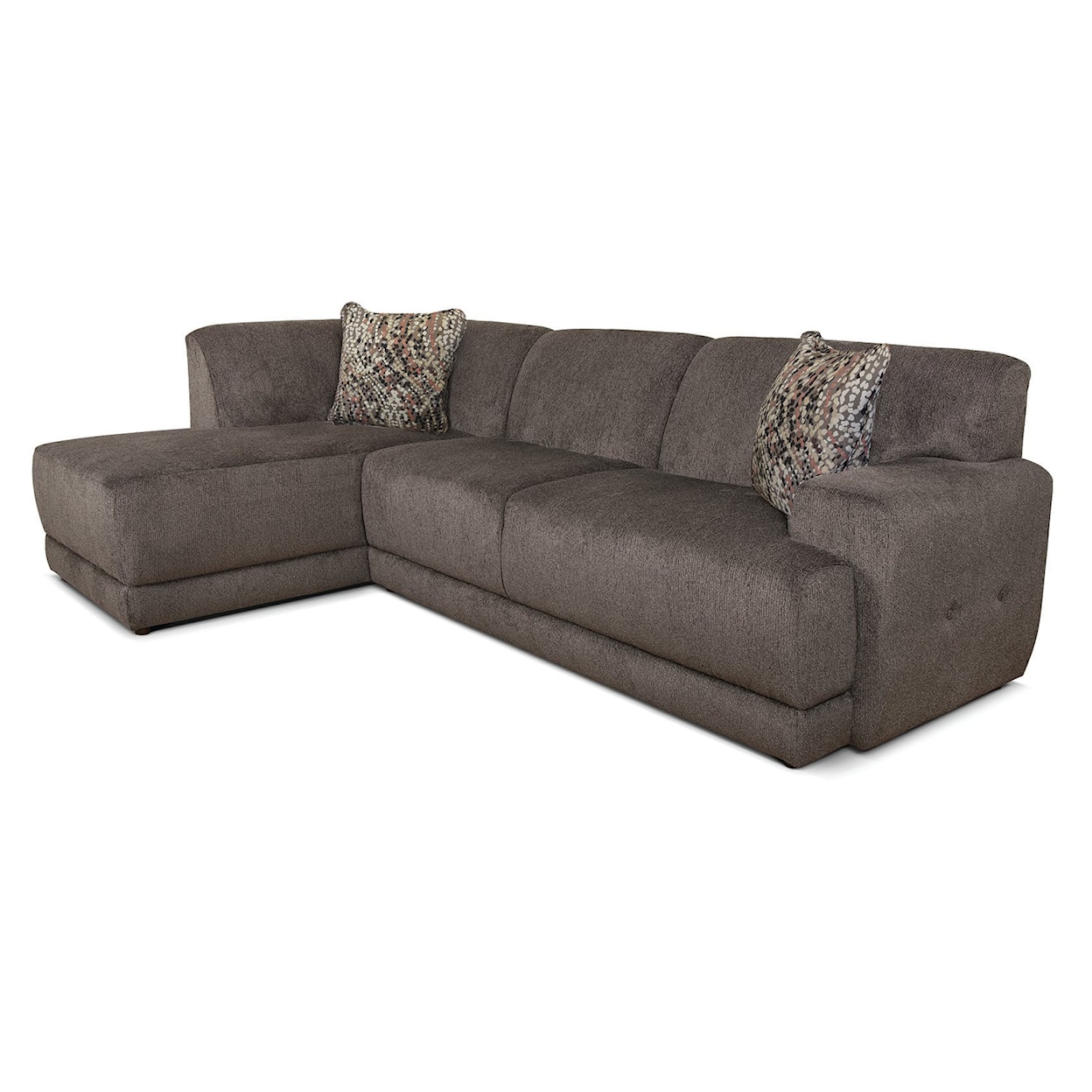 Tennessee Custom Upholstery 2880 Series Sectional Sofa with Left Facing Chaise