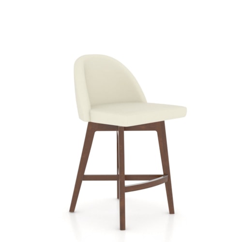 Contemporary Upholstered 24" Swivel Stool
