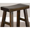 Sunny Designs 1768 24"H Saddle Seat Stool, Wood Seat