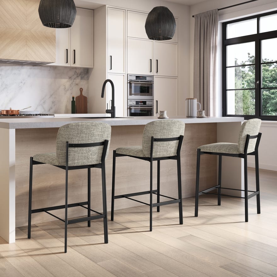 Amisco Kally Upholstered Counter Height Stool